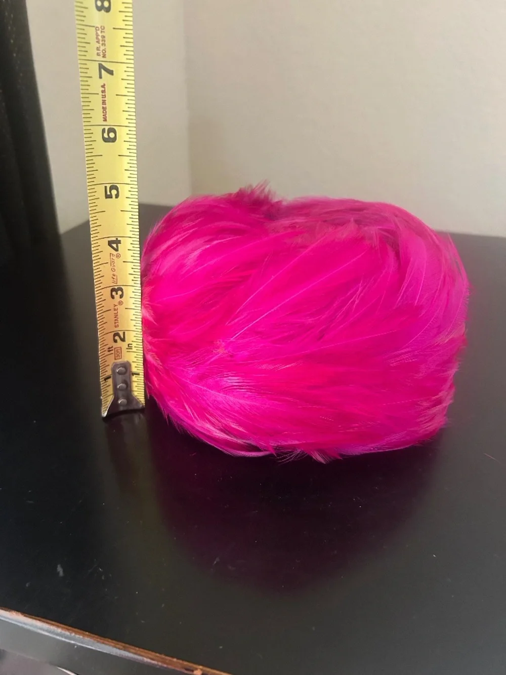 Hot Pink Feather Hat. USA Label with # 341520 .Vintage.